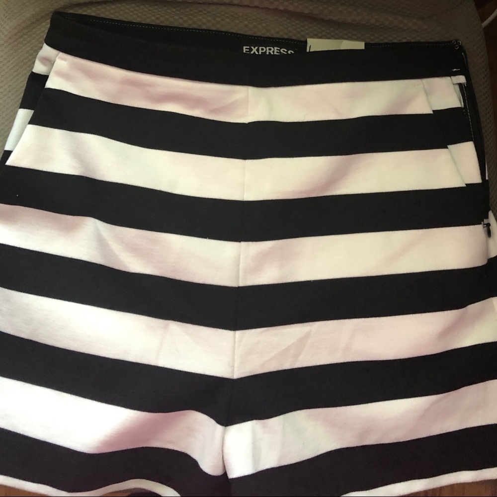 Express black and white Dress shorts